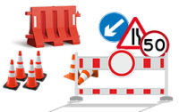 Test Absperrschranke A1W mit Varianten